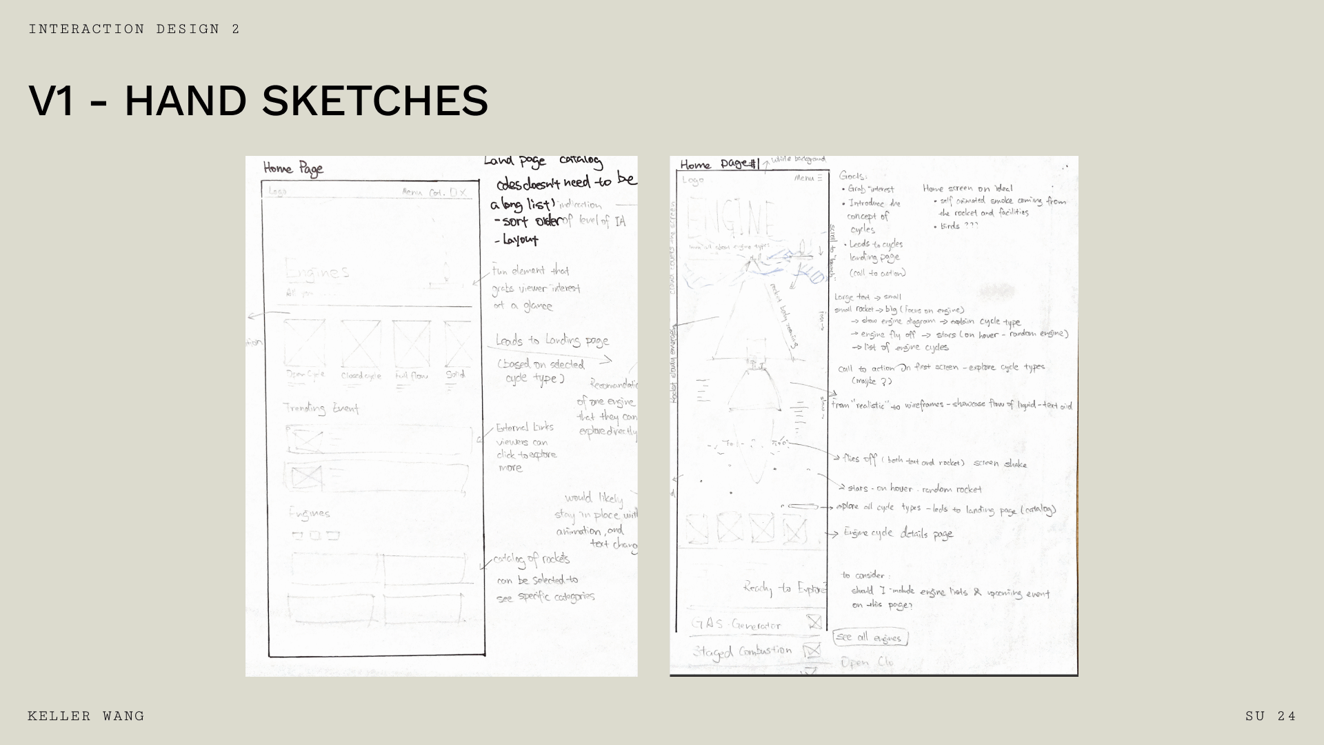 Homepage Iterations